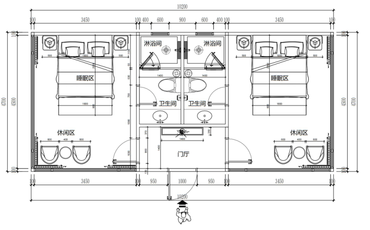 平顶双卧宽景帐篷（山丘）